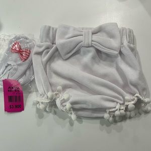 White bloomers with socks